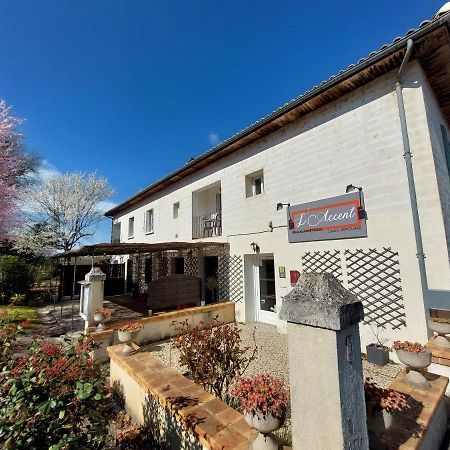 L'Accent - Hotel 2 Etoiles Et Restaurant - Logis Hotels Astaffort 외부 사진
